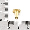 Brass Micro Pave Clear Cubic Zirconia Initial Spacer Bars KK-E802-34G-T-3