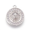 Brass Micro Pave Cubic Zirconia Pendants KK-F809-08-2