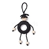 Handmade Macrame Cotton Cord Puppet Pendant Decorations HJEW-JM02656-02-1