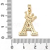 Rack Plating Brass Micro Pave Cubic Zirconia Pendants KK-D535-01A-RS-3