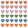 SUPERFINDINGS 36Pcs 6 Colors Alloy Pendants ENAM-FH0001-54-1