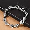 304 Stainless Steel Infinity Link Chain Bracelets for Women Men BJEW-F488-53C-P-2