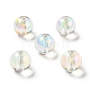 Two Tone UV Plating Rainbow Iridescent Acrylic Beads TACR-D010-03A-01-1