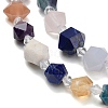 Natural Rose Quartz & Amethyst & Lapis Lazuli & Amazonite & Apatite & Sunstone & Moonstone Beads Strands G-L642-D03-01-4