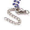 Enamel Wheat Link Chains Bracelet BJEW-P271-02P-06-4