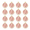 Golden Plated Alloy Enamel Charms ENAM-S118-07I-2