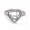 201 Stainless Steel Heart with Word Love You Finger Ring RJEW-J051-11P-2