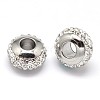 Rondelle 304 Stainless Steel Polymer Clay Rhinestone European Beads GPDL-P003-04-1