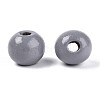 Spray Painted Round Natural Schima Wood Beads WOOD-A018-8mm-11-2