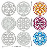 Mandala Theme Carbon Steel Cutting Dies Stencils DIY-WH0309-1599-2