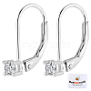 2Pairs 925 Sterling Silver Leverback Earring Findings STER-BBC0007-22-1