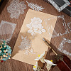 2 Boxes 2 Styles PET Hollow Lace Stickers Set DIY-GF0006-78-7
