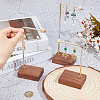 3Pcs 3 Sizes Alloy Jewelry Display Stands with Wood Base EDIS-WH0022-25-3
