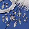 50Pcs 10 Styles Tibetan Style Alloy European Dangle Charms PALLOY-CJ0002-74-5