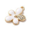 Flower Alloy Enamel Pendants ENAM-A007-02KCG-01-2