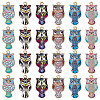 SUNNYCLUE 36Pcs 6 Colors Rack Plating Alloy Enamel Pendants ENAM-SC0003-08-1