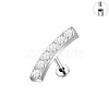 G23 Titanium Micro Pave Clear Cubic Zirconia Cartilage Earrings WG0DE3D-24-1