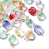 50Pcs Transparent Spray Painted Glass Pendants GLAA-CJ0002-23-1
