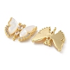 Brass Clear Cubic Zirconia Connector Charms KK-R210-11G-01-2