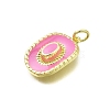 Brass Enamel Pendants KK-K400-20G-02-2