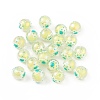 UV Plating Rainbow Iridescent Acrylic Enamel Beads OACR-I003-12C-4