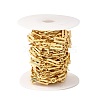 Rack Plating Brass Oval & Ring & Rectangle Link Chains CHC-I040-15G-3