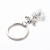 Natural Quartz Crystal Angel Pendant Keychain KEYC-JKC00382-04-4