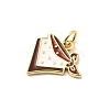 West Cowboy Brass Enamel Pendants KK-A268-04D-G-2