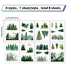 8 Sheets 8 Styles PVC Waterproof Wall Stickers DIY-WH0345-167-2