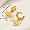 Fashionable Stainless Steel Wing Hoop Earrings OI0836-5