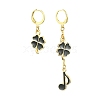 Golden Alloy Enamel Dangle Leverback Earrings EJEW-JE05654-02-1