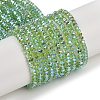 Electroplate Glass Beads Strands GLAA-Q105-03J-1