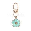 5Pcs 5 Colors Flower Alloy Enamel Pendant Decoration HJEW-JM02746-4