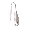 Rhodium Plated 925 Sterling Silver Earring Hooks STER-F033-41P-3