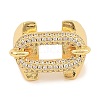 Brass Micro Pave Cubic Zirconia Cuff Rings for Women RJEW-S392-13G-2