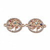 Alloy Crystal Rhinestones Connector Charms FIND-A024-68A-KCG-2