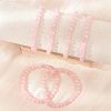 Natural Rose Quartz Bead Stretch Bracelets BJEW-K212-A-045-5