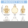 BENECREAT 8Pcs 2 Colors Brass Charms KK-BC0010-02-2