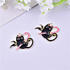 Halloween Theme Alloy Enamel Pendants HAWE-PW0001-075B-1