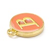 Golden Plated Alloy Enamel Charms X-ENAM-Q437-11B-2