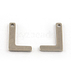 Tarnish Resistant 201 Stainless Steel Letter Charms STAS-S036-12-1
