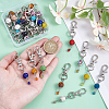 28Pcs 14 Colors Rhinestone Pave Disco Ball and Bicone Glass Dress Zipper Helper HJEW-PH01984-4