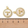 Brass Micro Pave Clear Cubic Zirconia Pendants KK-B083-20G-05-3