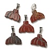 Natural Red Rainbow Jasper Pendants G-Z067-01P-03-1