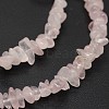 Chips Natural Rose Quartz Beads Strands G-N0164-39-2