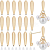 BENECREAT 40Pcs Brass Stud Earring Findings KK-BC0009-04-1