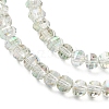 Electroplate Transparent Glass Beads Strands EGLA-K015-13C-3