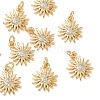 SHEGRACE Brass Micro Pave Cubic Zirconia Pendants XGRQ3D888-463G-1