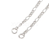 Brass Figaro Chain Bracelet Making KK-CBADBBF-06P-3