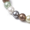 Shell Pearl Beads Stretch Braclets For Women BJEW-JB11340-4